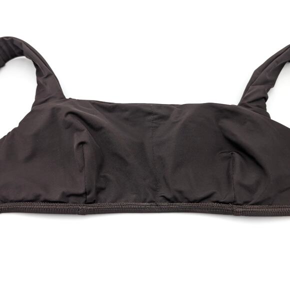 Bondi Born Women's Lola Square Neck Bikini Top Sleeveless Mocha Size S - Picture 6 of 8